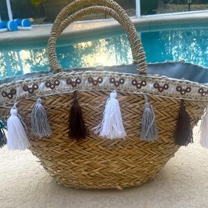 Beach Bag with Tassels
